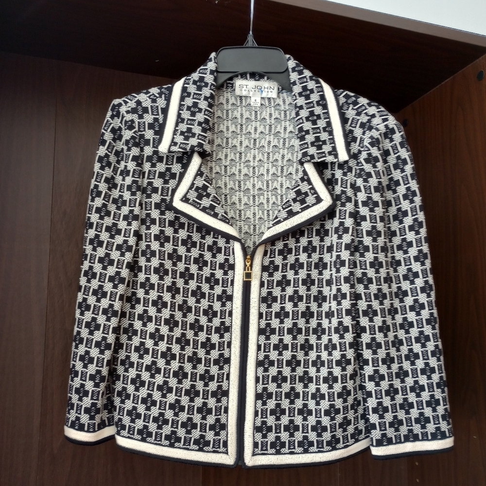 ST. JOHN Collection zip knit jacket 6